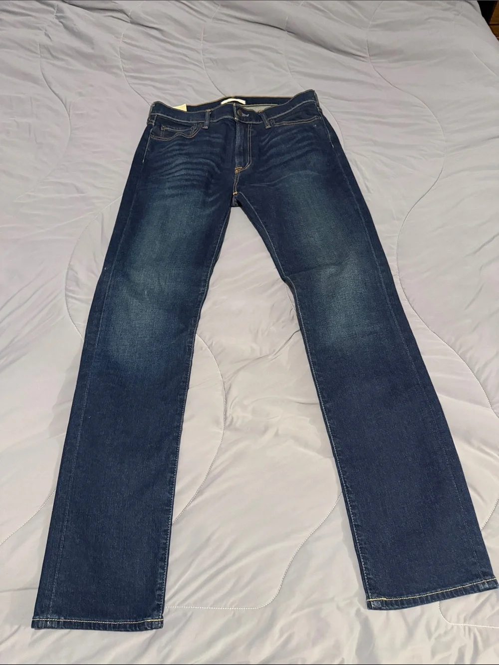 Abercrombie & Fitch Dark Indigo Slim Straight Jeans